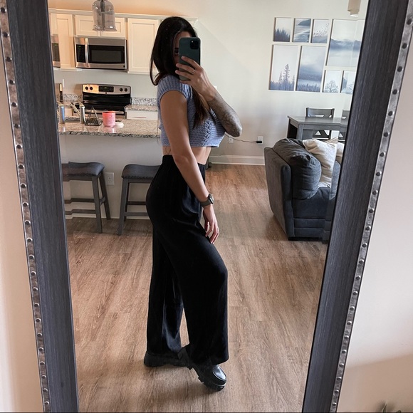 High Waist Straight Leg Trouser Pants - Picture 2 of 16